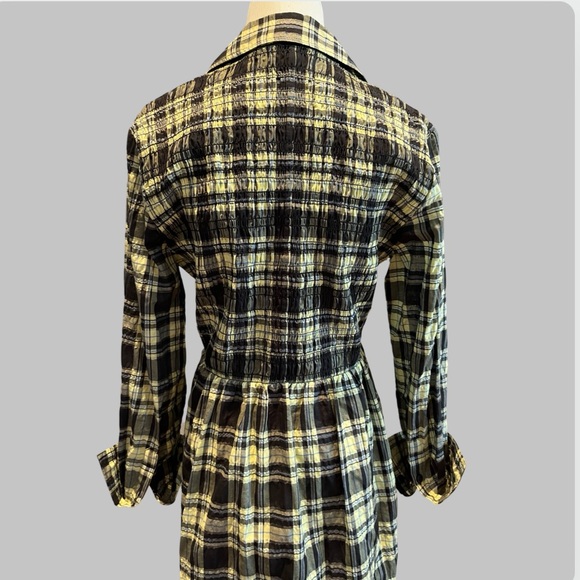 GANNI Checked cotton-ble seersucker mini shirt dress size 38 - Picture 13 of 16